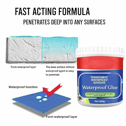 Waterproof Transparent Glue With Brush